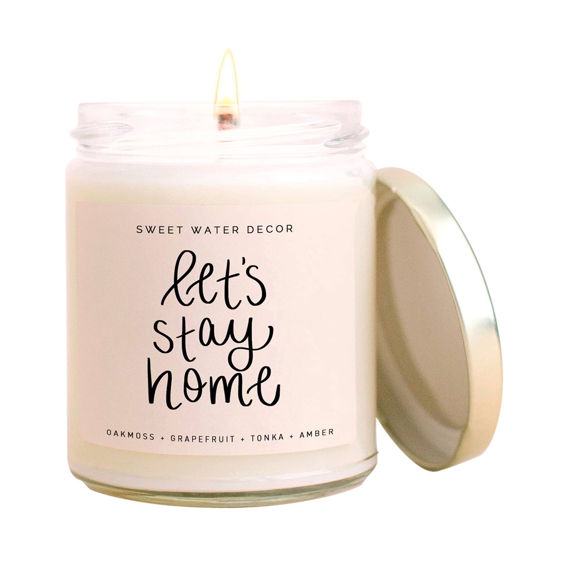 Let's Stay Home Soy Candle - Paisley Grace Makery