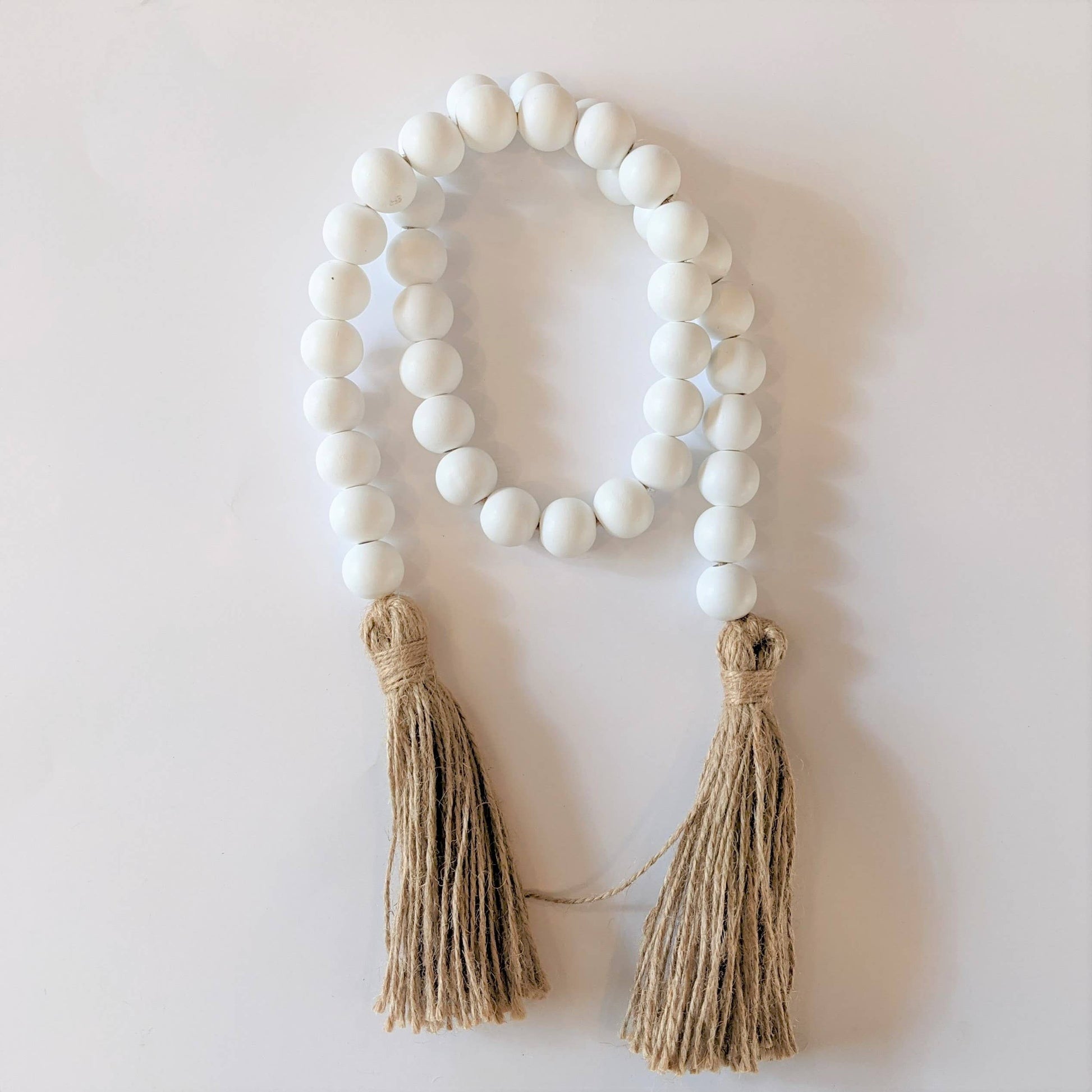 Wood Beads - Bright White - Paisley Grace Makery