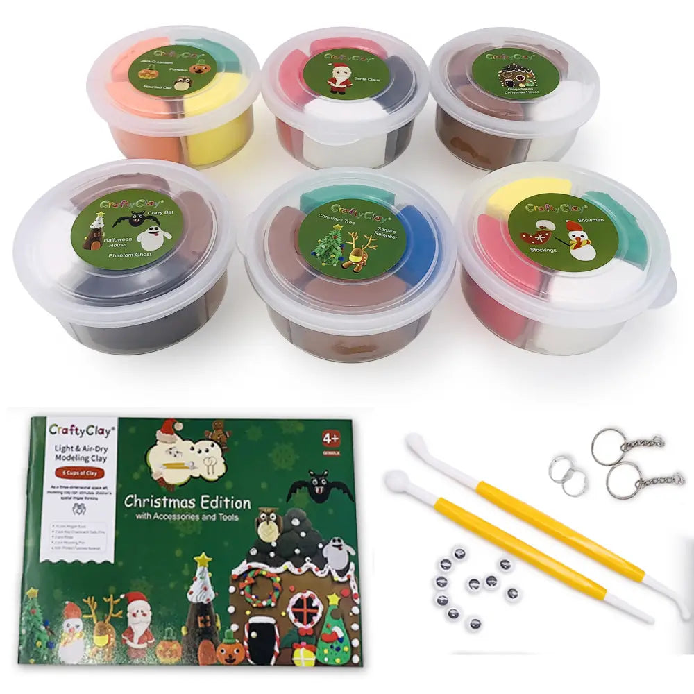 The Winter Holiday Theme Modeling Clay Craft Set