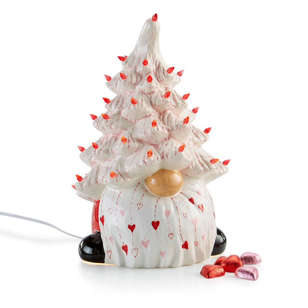Christmas Tree Light Up Gnome 13.5"H x 8.25"W: Ceramics - Paisley Grace Makery