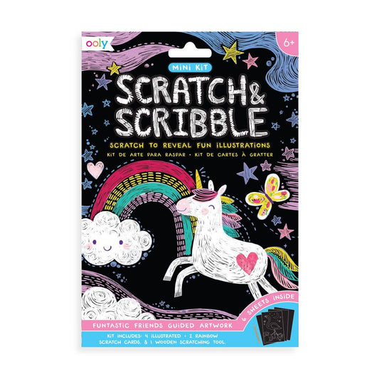 Mini Scratch & Scribble Art Kit: Funtastic Friends - Paisley Grace Makery