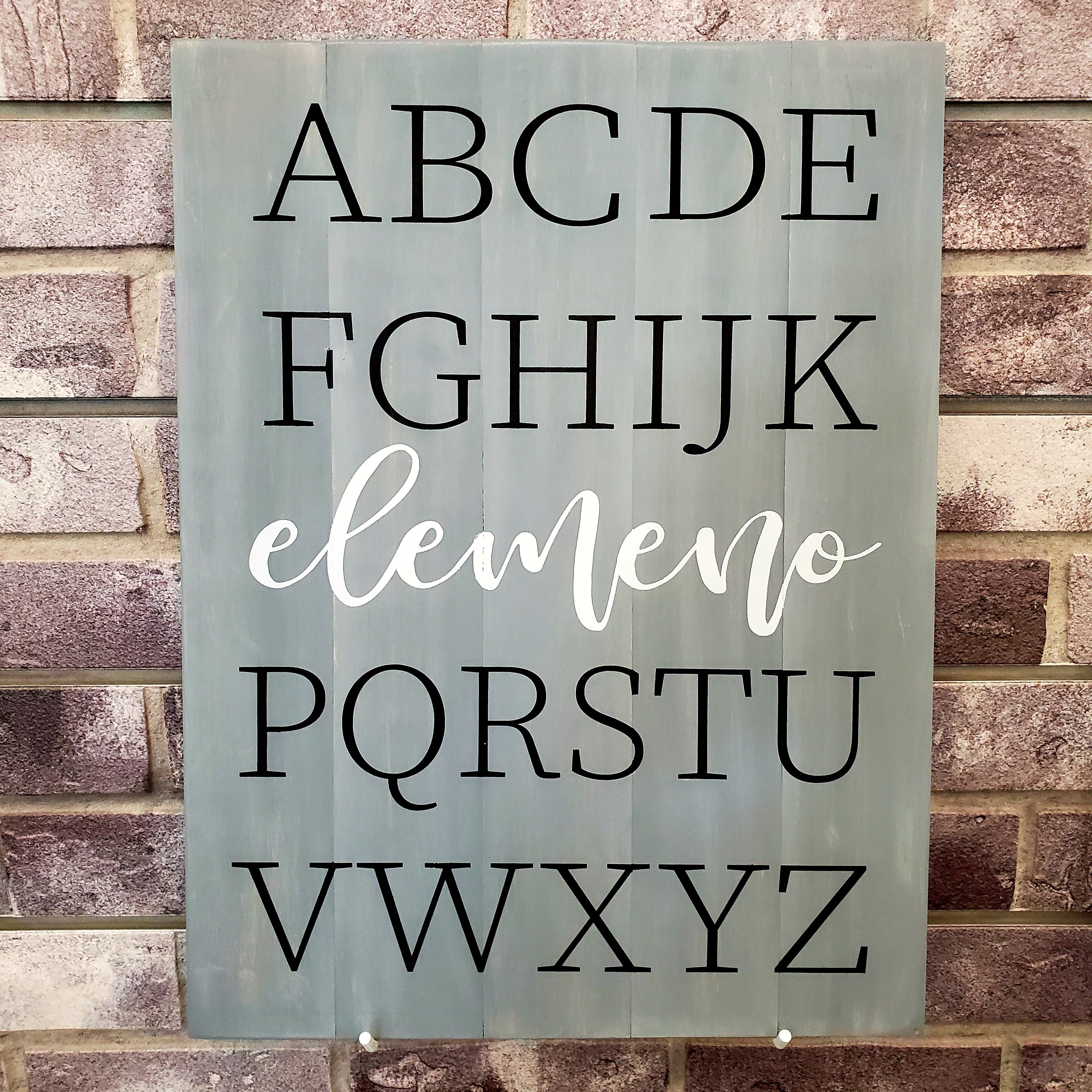 PAINTED ABC elemeno 15x20 Painted Sign - Paisley Grace Makery