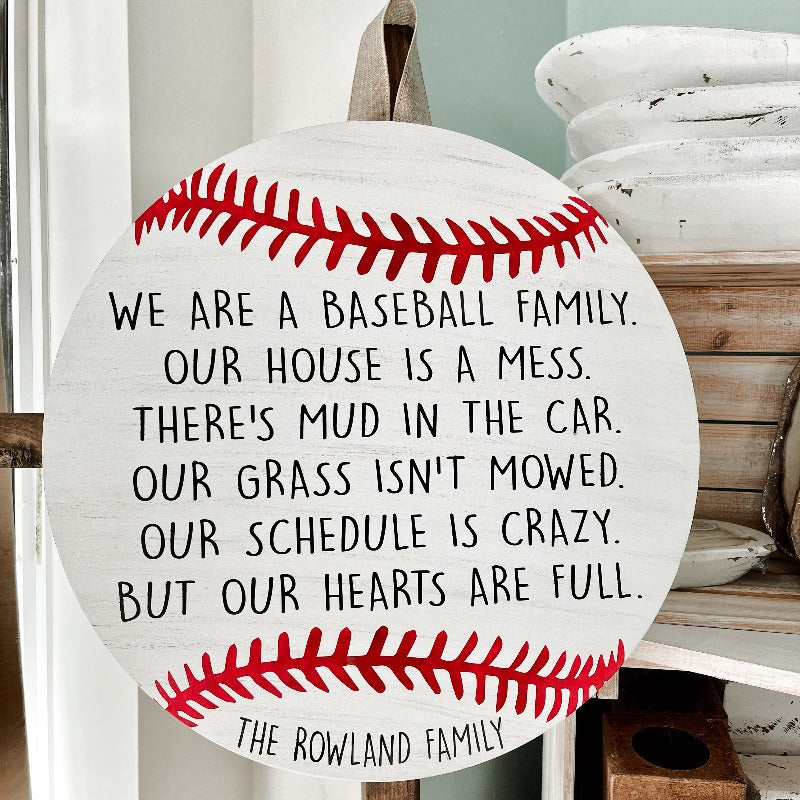 Baseball Family Personalized: DOOR HANGER DESIGN - Paisley Grace Makery