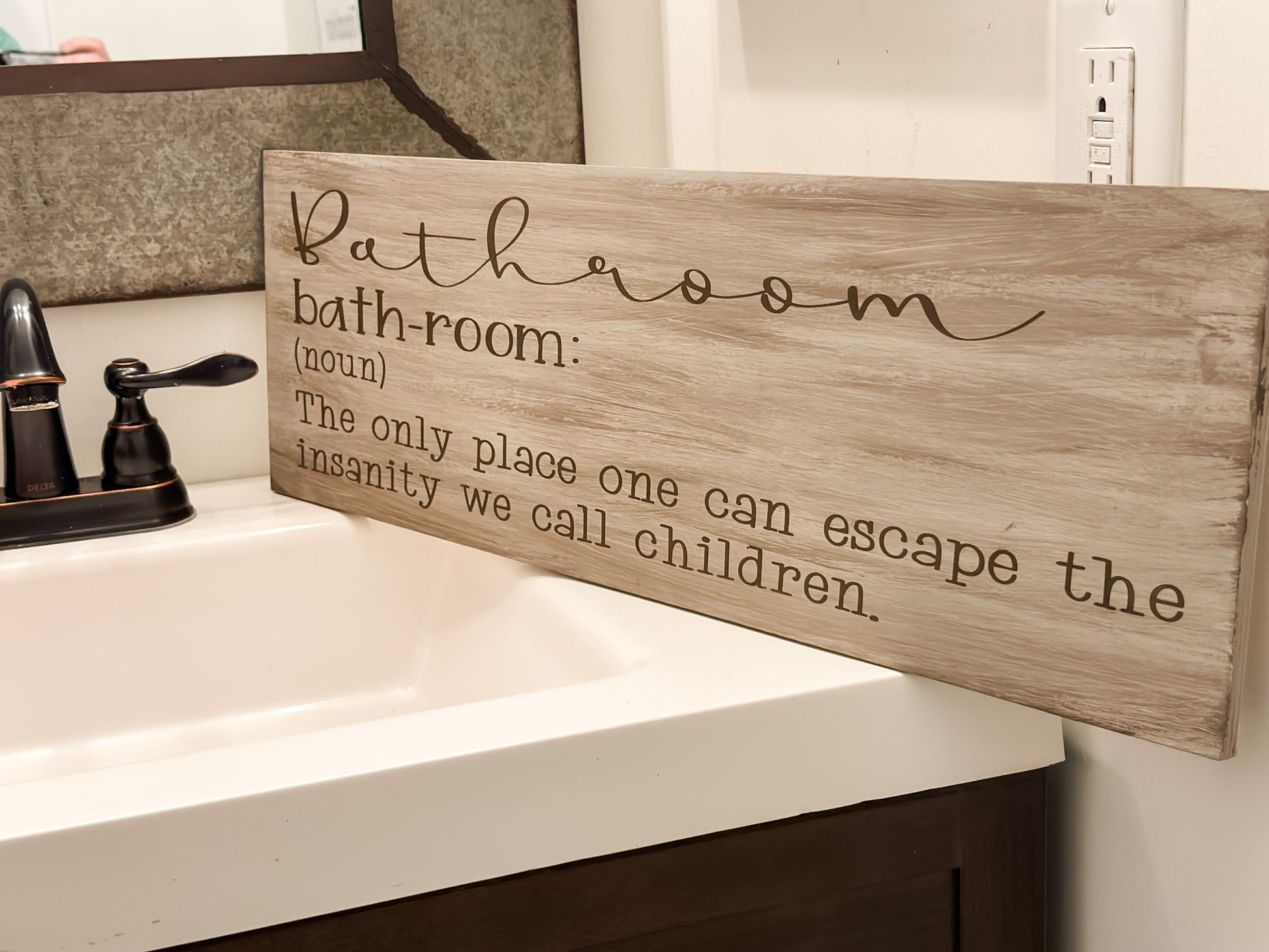 PAINTED - Bathroom Definition 8x24" Plank - Paisley Grace Makery