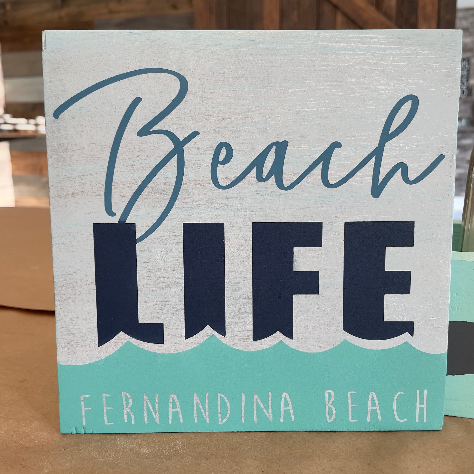 PAINTED - Beach Life Fernandina Beach Mini (8x8") - Paisley Grace Makery