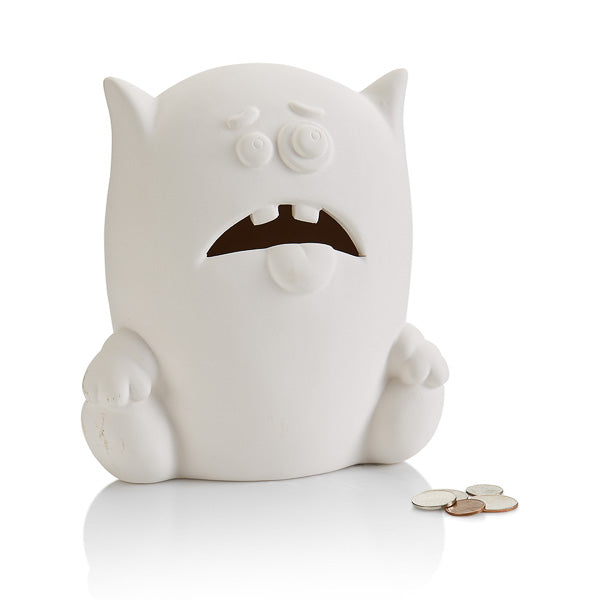 Buck the Hungry Monster Bank Ceramic Figure - Paisley Grace Makery