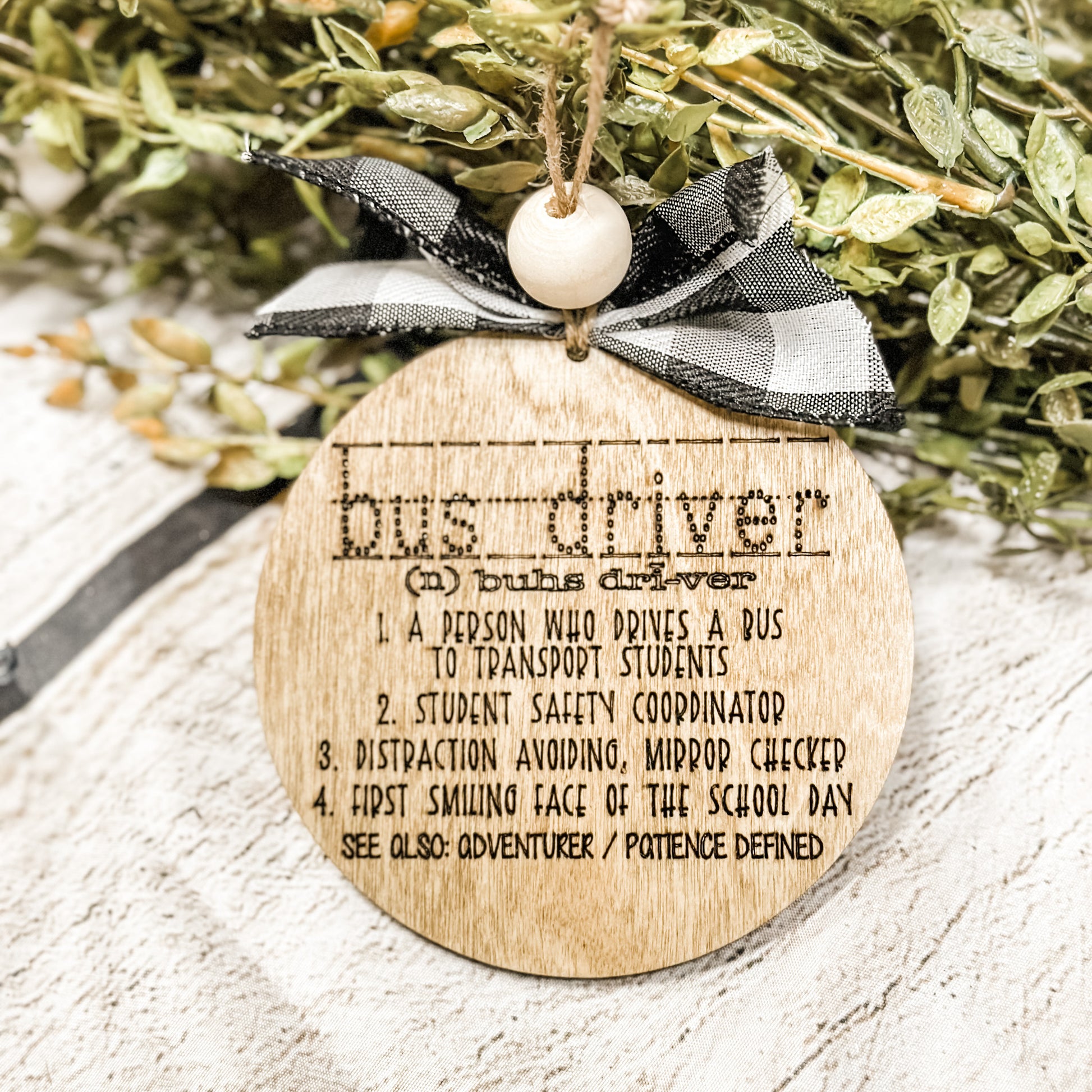 Bus driver Definition Handcrafted Ornament - Paisley Grace Makery