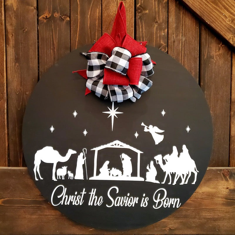 Christ the Savior is Born:CIRCLE DOOR HANGER DESIGN - Paisley Grace Makery