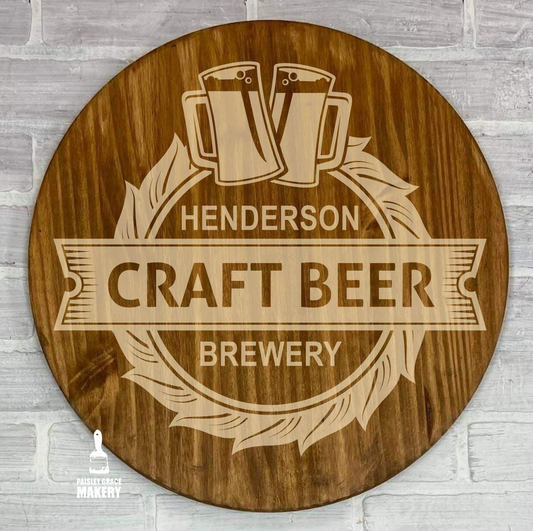 Craft Brew Personalized: ROUND DESIGN - Paisley Grace Makery