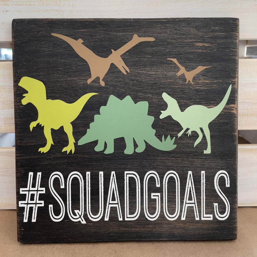 PAINTED - Dinosaur #SQUADGOALS (8X8