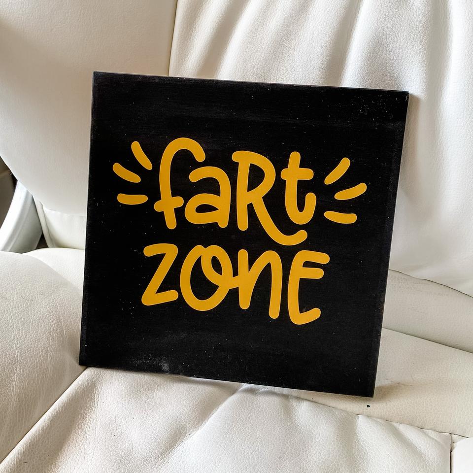 PAINTED - Fart Zone (8x8") - Paisley Grace Makery
