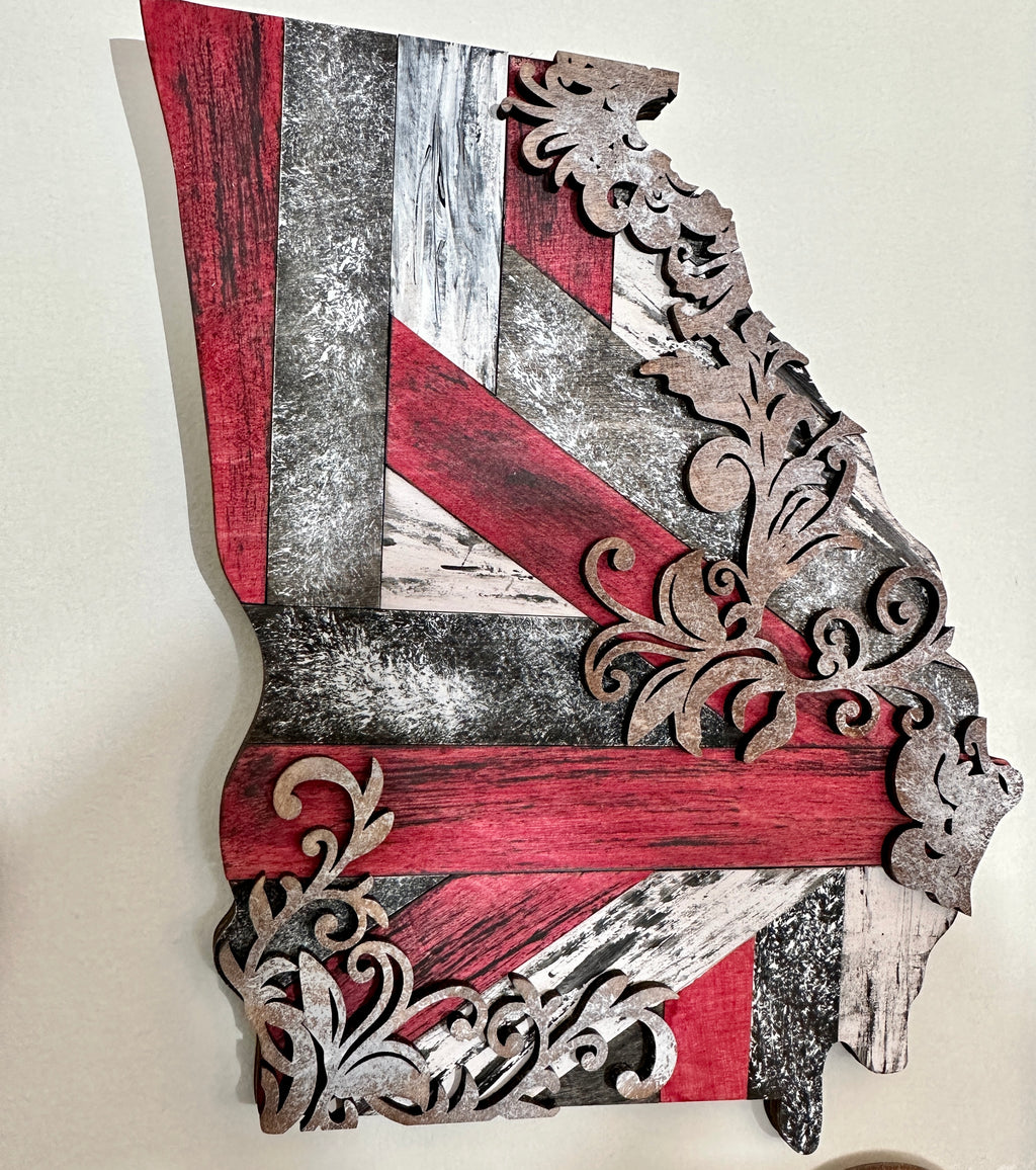 Georgia Rustic Decorative Quilt Cut Out P2439