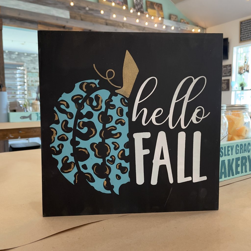 Hello Fall Leopard Print: MINI DESIGN - Paisley Grace Makery