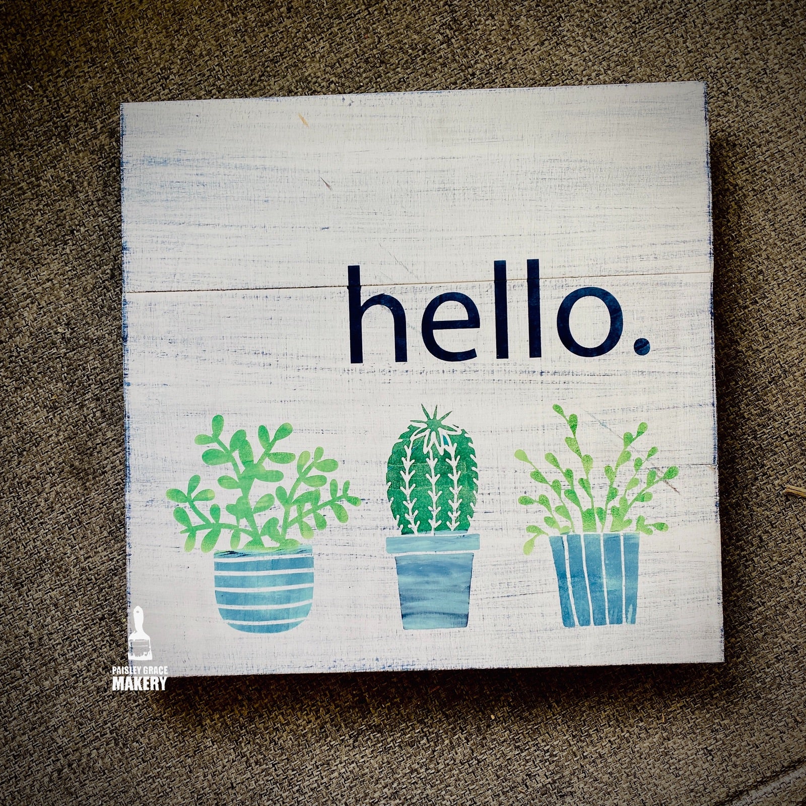 Hello Succulents: SQUARE DESIGN - Paisley Grace Makery