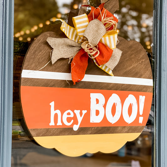 Hey Boo! Pumpkin Shape: DOOR HANGER DESIGN - Paisley Grace Makery