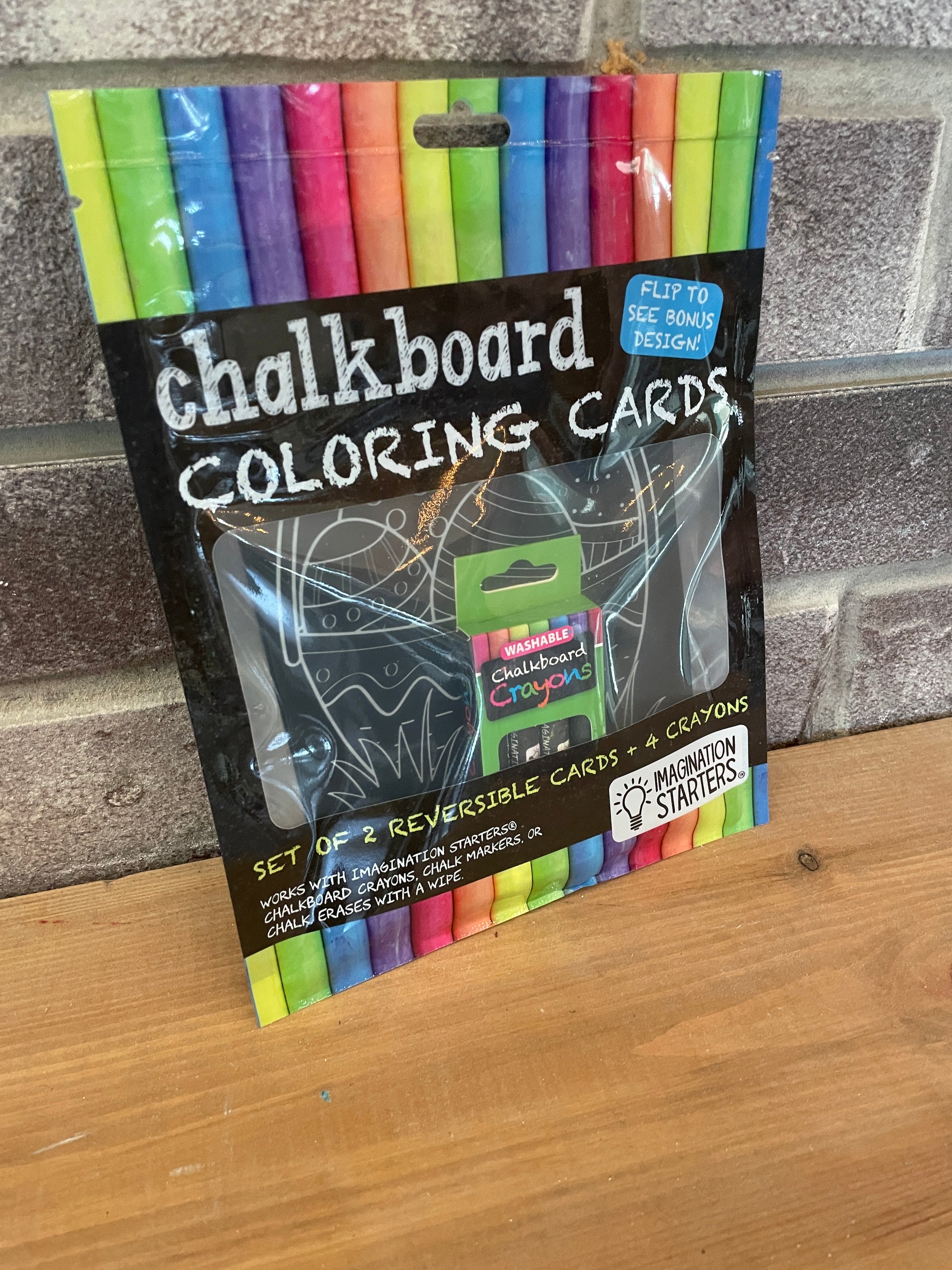 Chalkboard Reversible Coloring Card with Dustless Chalk - Paisley Grace Makery