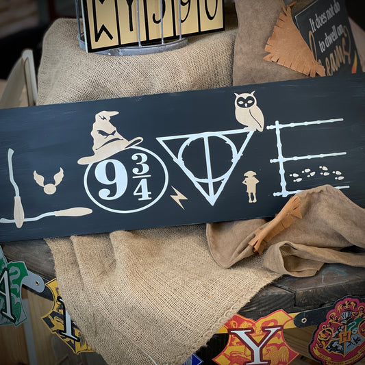 LOVE Harry Potter Symbols: Plank Design - Paisley Grace Makery