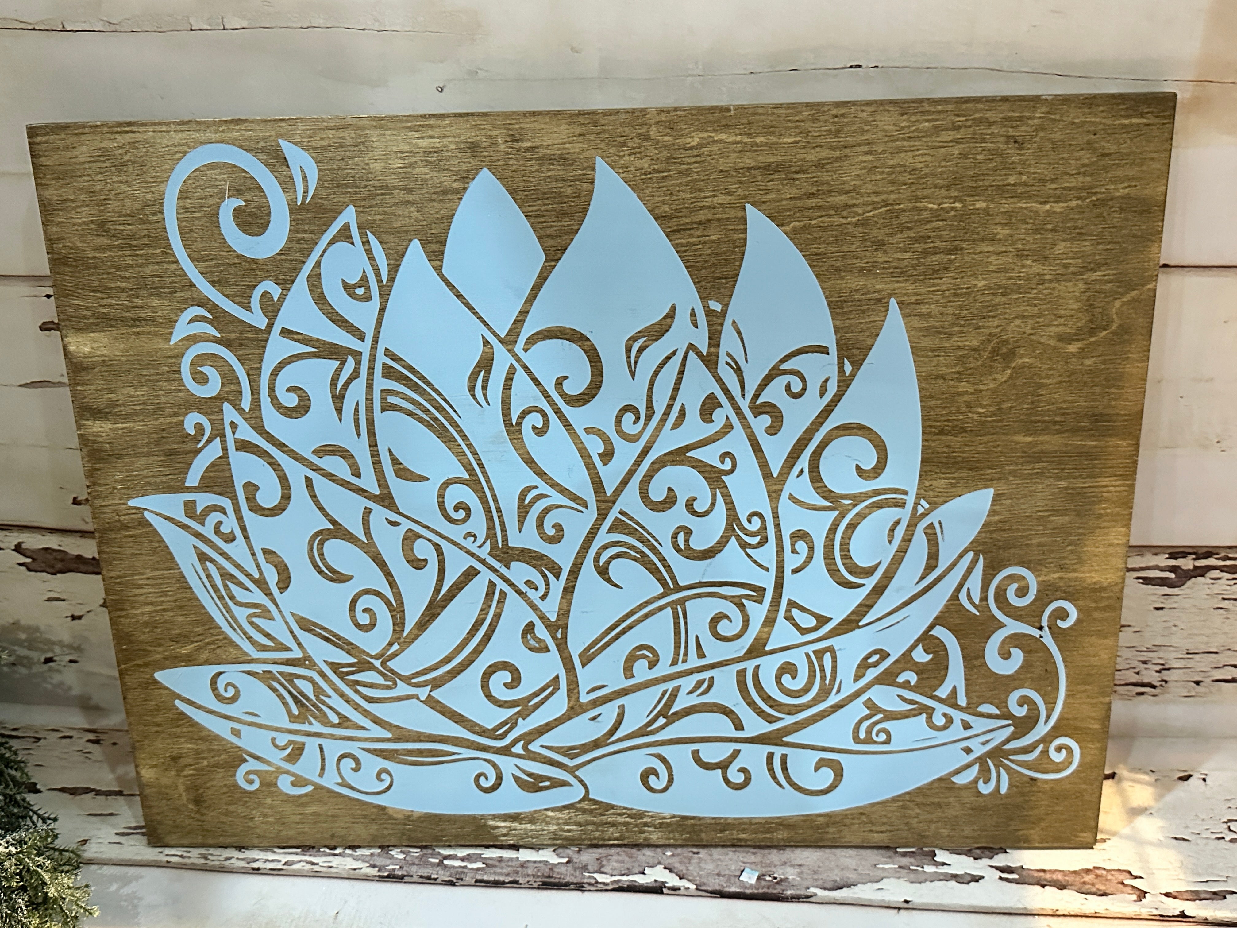 Lotus Flower: 12x14 Board - Paisley Grace Makery