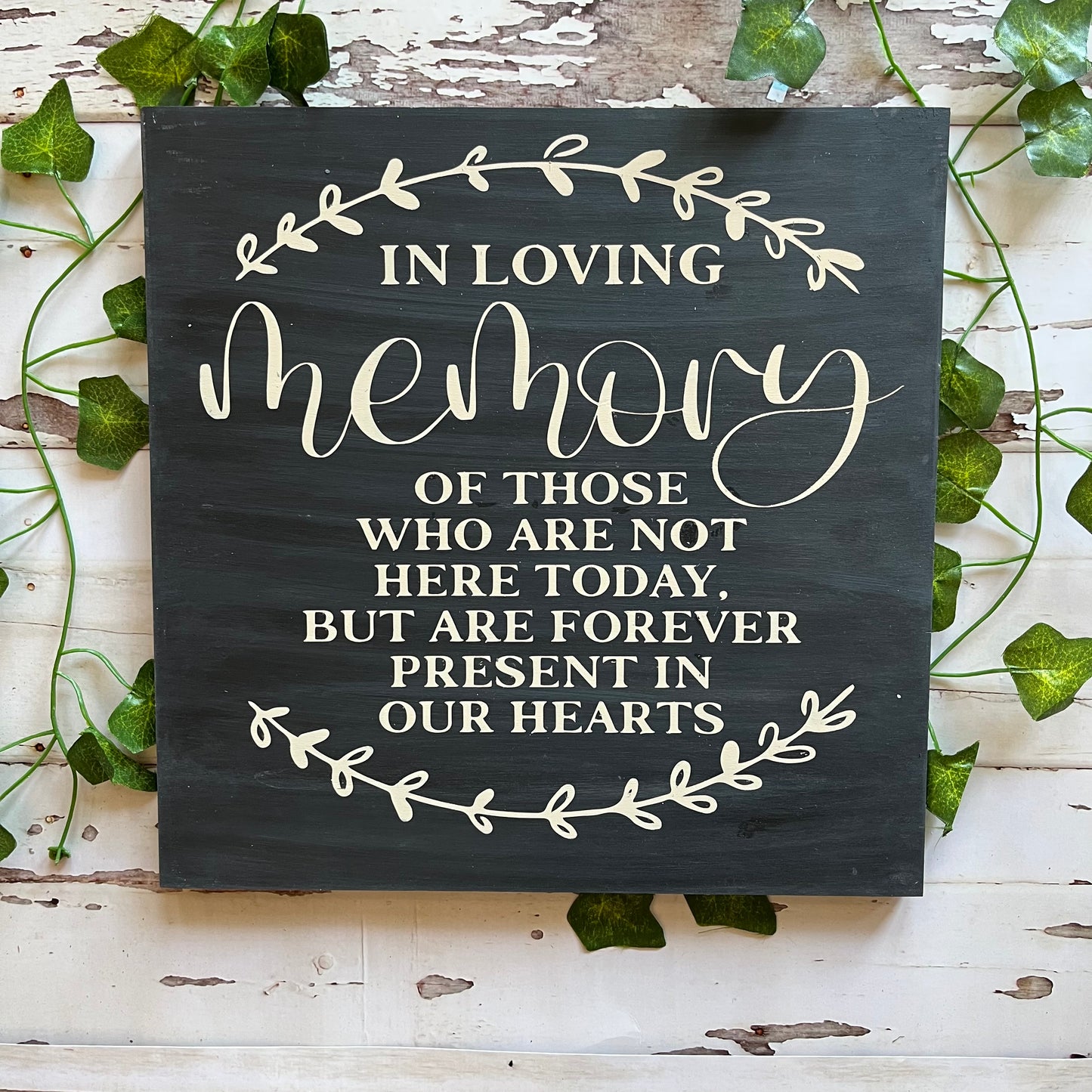 PAINTED - In Loving Memory Square (12x12") - Paisley Grace Makery