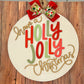 Have A Holly Jolly Christmas: 3D Round Design & Swappable Design - Paisley Grace Makery