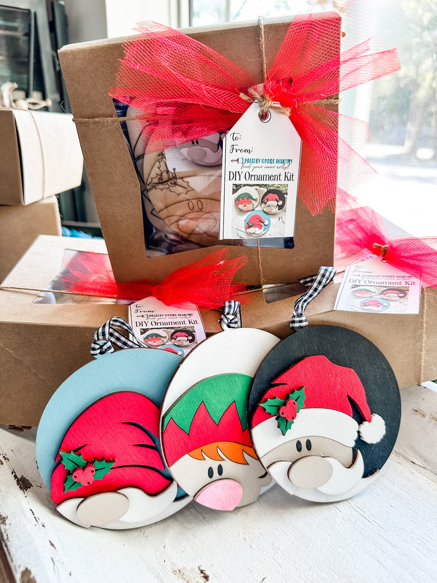 Santa, Elf and Gnome DIY Ornament Gift Set - Paisley Grace Makery