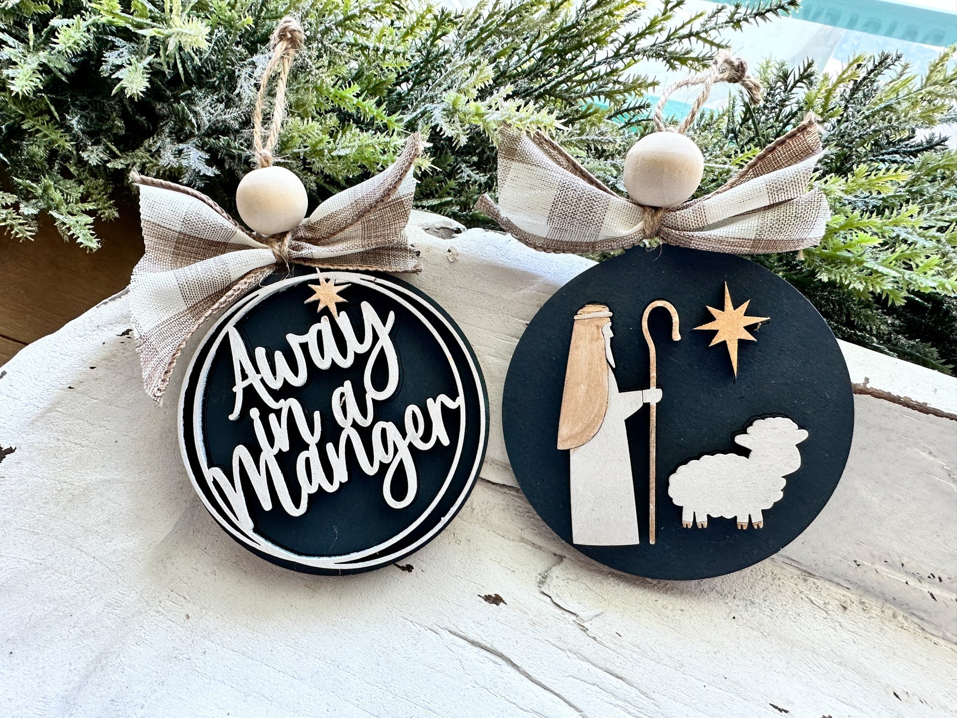 Away in a Manger and Shepard: Ornament Design Set - Paisley Grace Makery