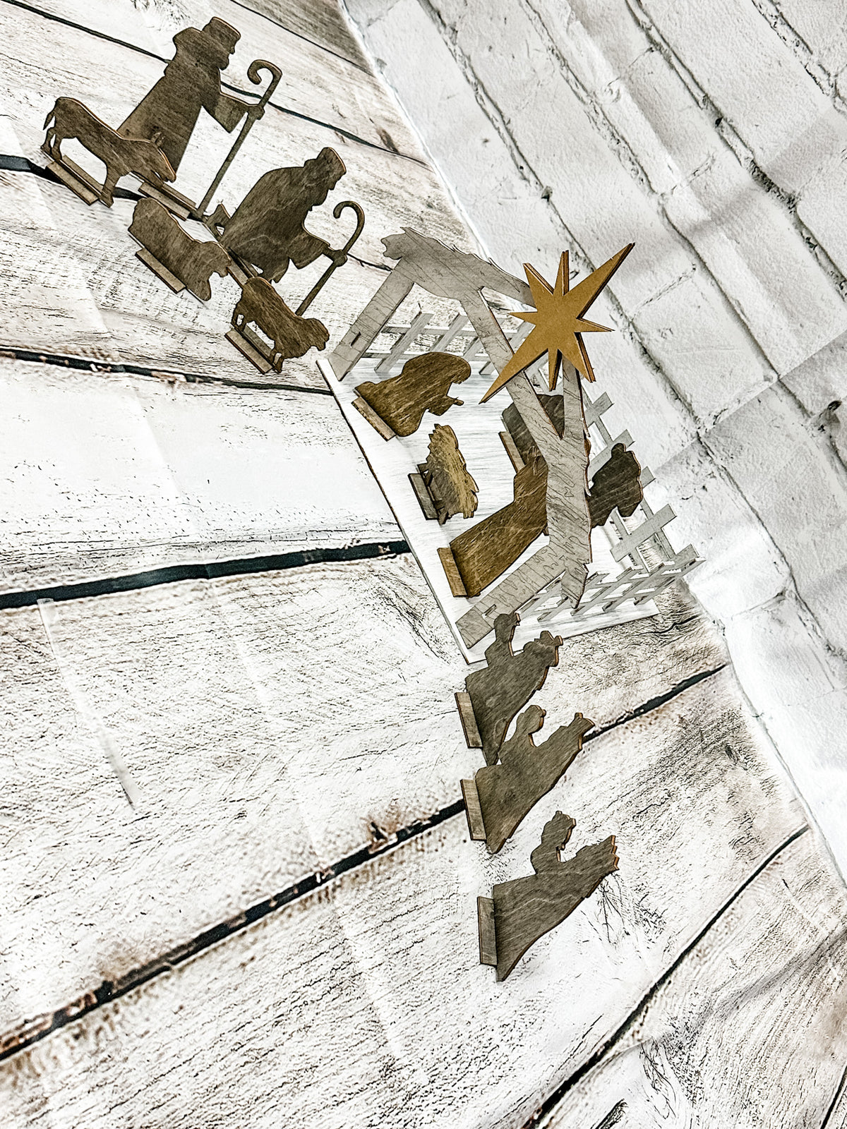 Wood Nativity Set with Stable : Laser Crafts - Paisley Grace Makery