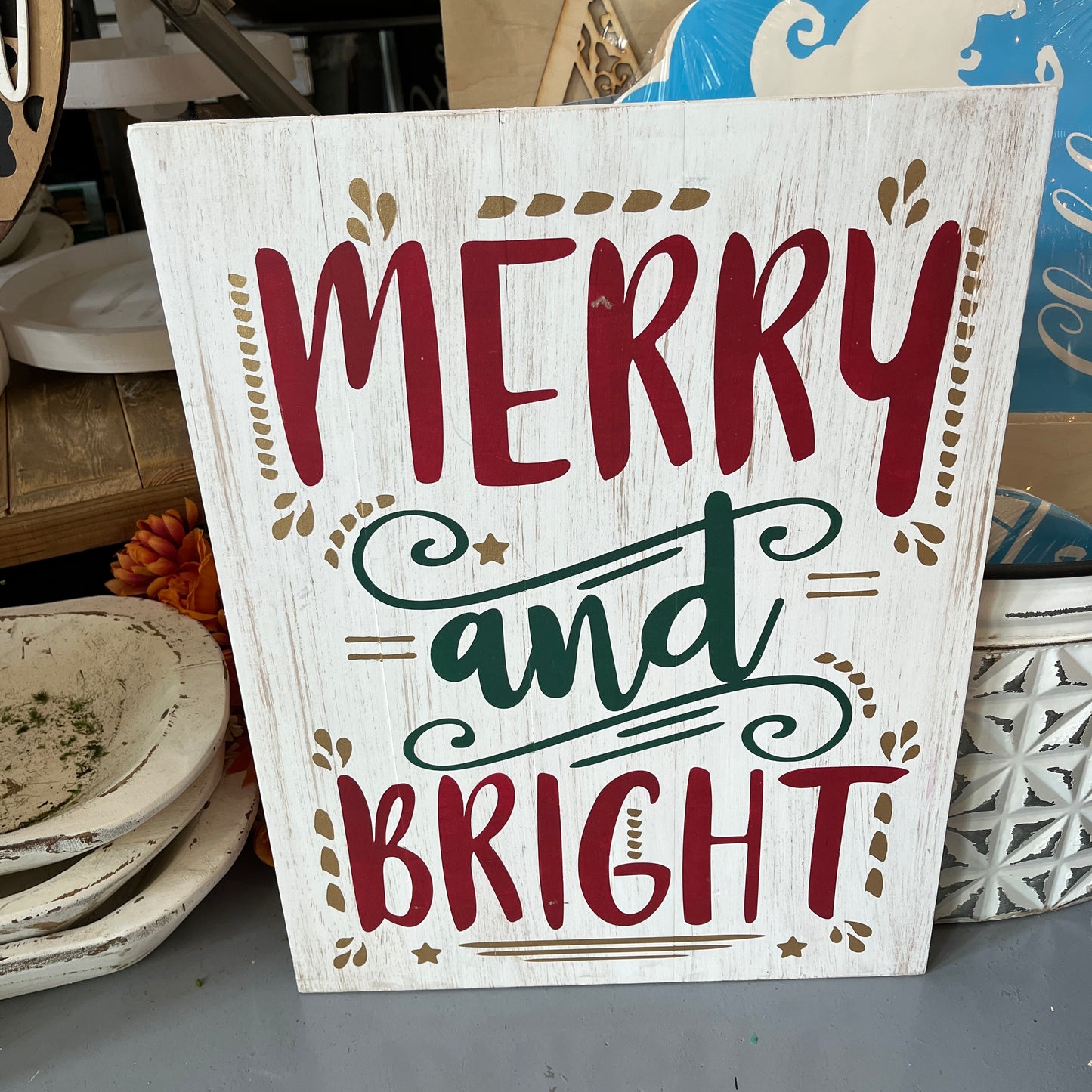PAINTED - Merry and Bright Signature 15x20" - Paisley Grace Makery