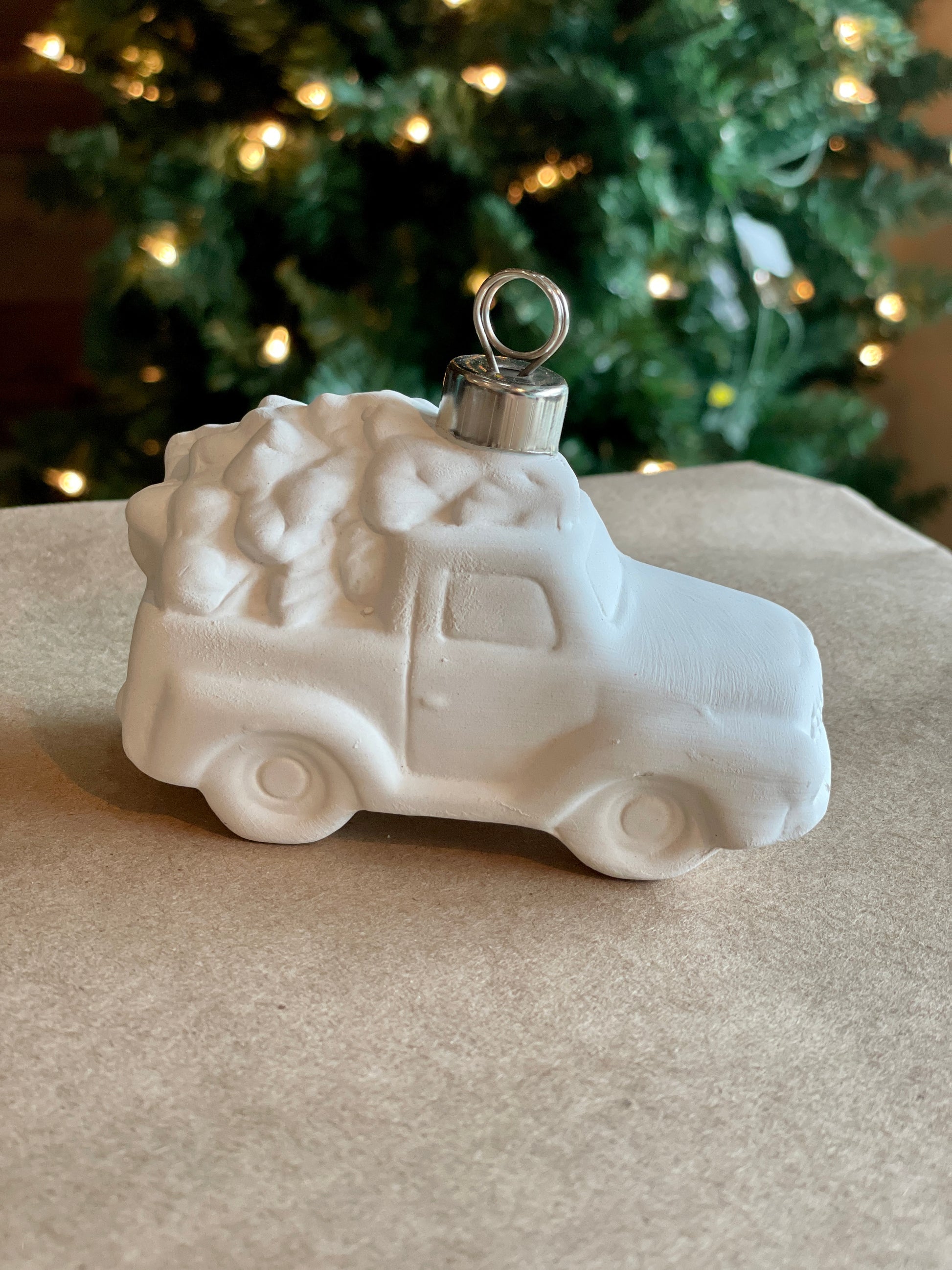Tree in Truck Ornament: Ceramics - Paisley Grace Makery