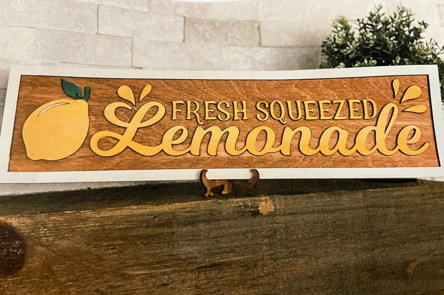 Fresh Squeezed Lemonade 3D Shelf Sitter - Paisley Grace Makery