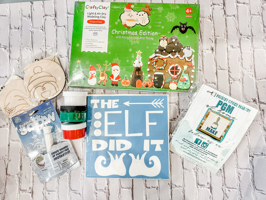 Elf Christmas Crafts Gift Basket - Paisley Grace Makery