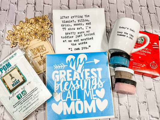 My Greatest Blessings call me Mom Gift Basket - Paisley Grace Makery