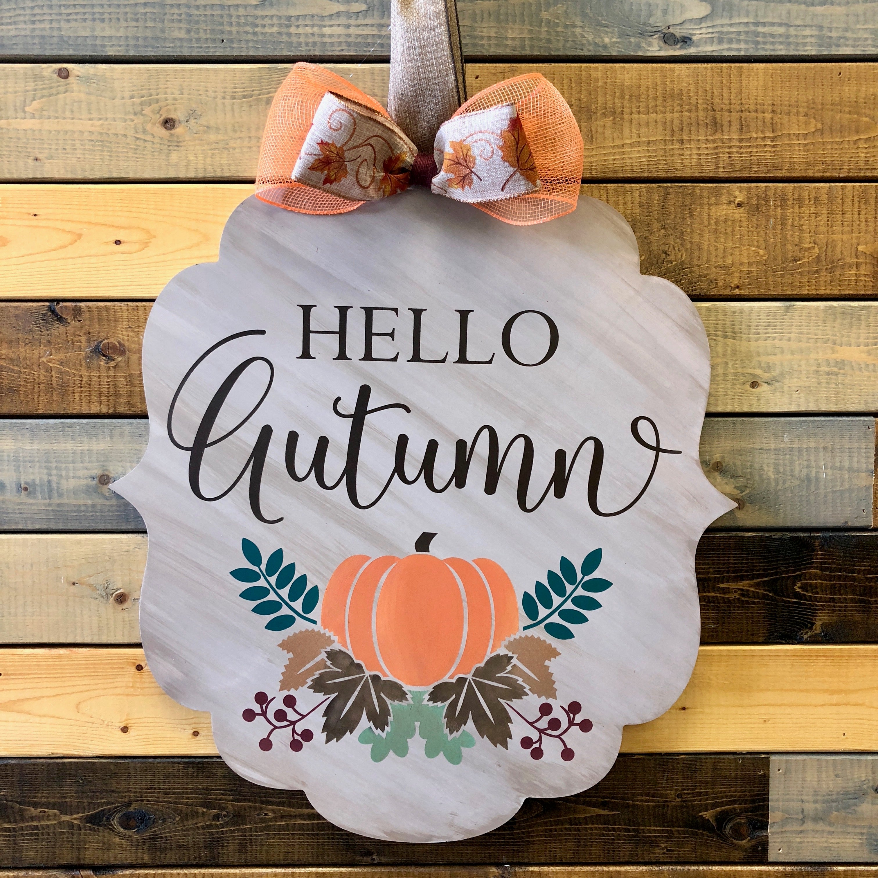 HELLO AUTUMN WITH AUTUMN FLORALS: DOOR HANGER DESIGN - Paisley Grace Makery