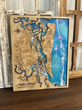 Amelia Island Epoxy Poured Sign - Paisley Grace Makery