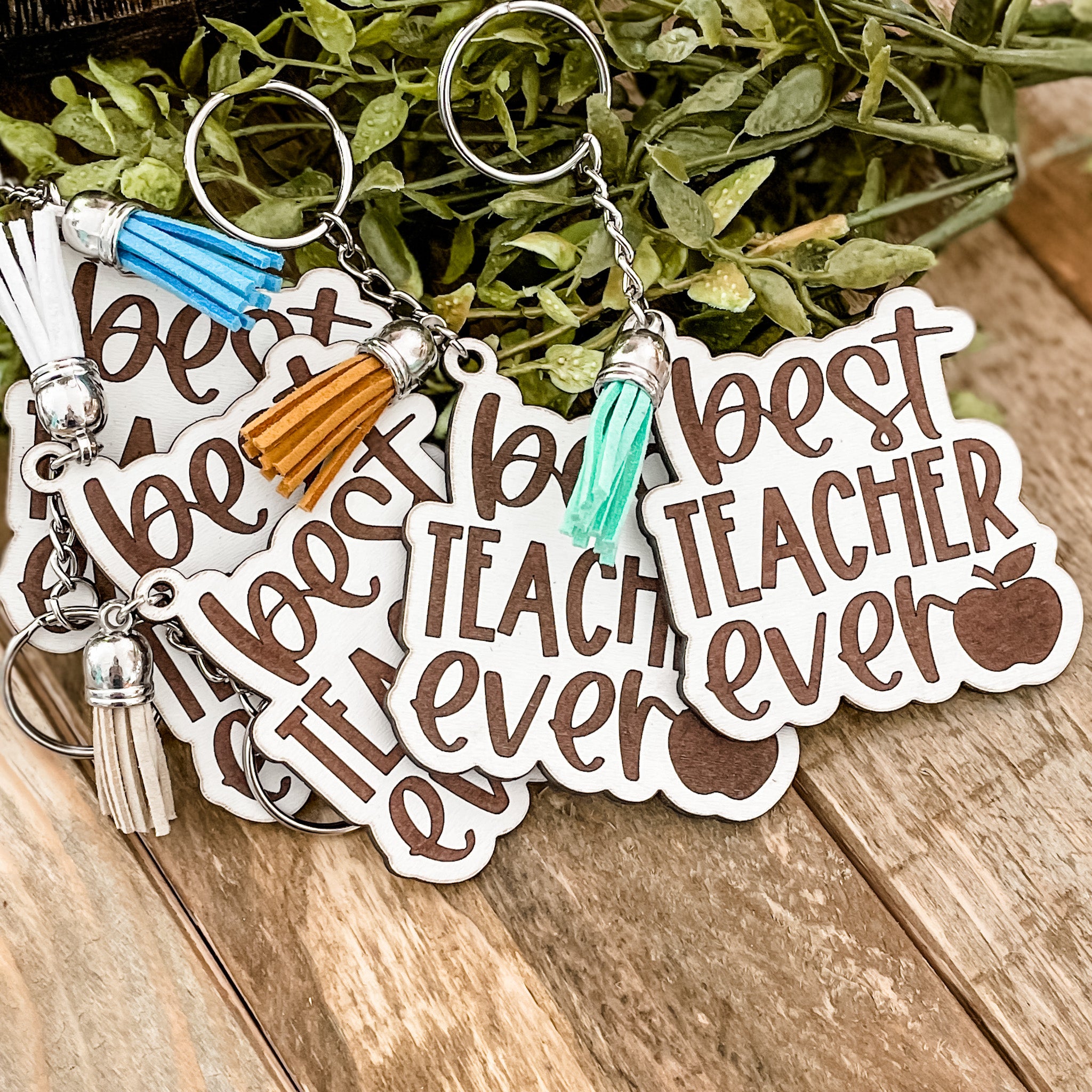 Best Teacher Ever Keychain - Paisley Grace Makery