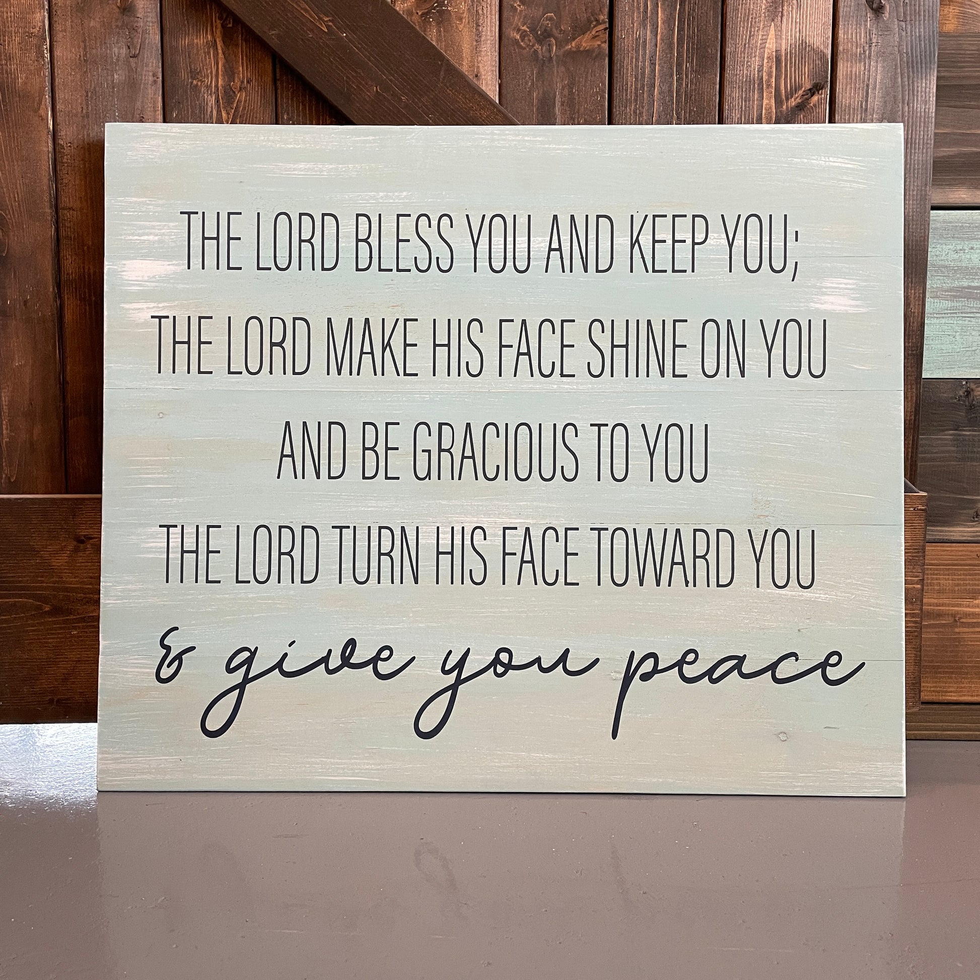 PAINTED - The Lord Bless You and Keep You (20x24") - Paisley Grace Makery