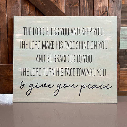 PAINTED - The Lord Bless You and Keep You (20x24") - Paisley Grace Makery