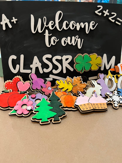 Welcome To Our Classroom Interchangeable P2374 Sign Collection