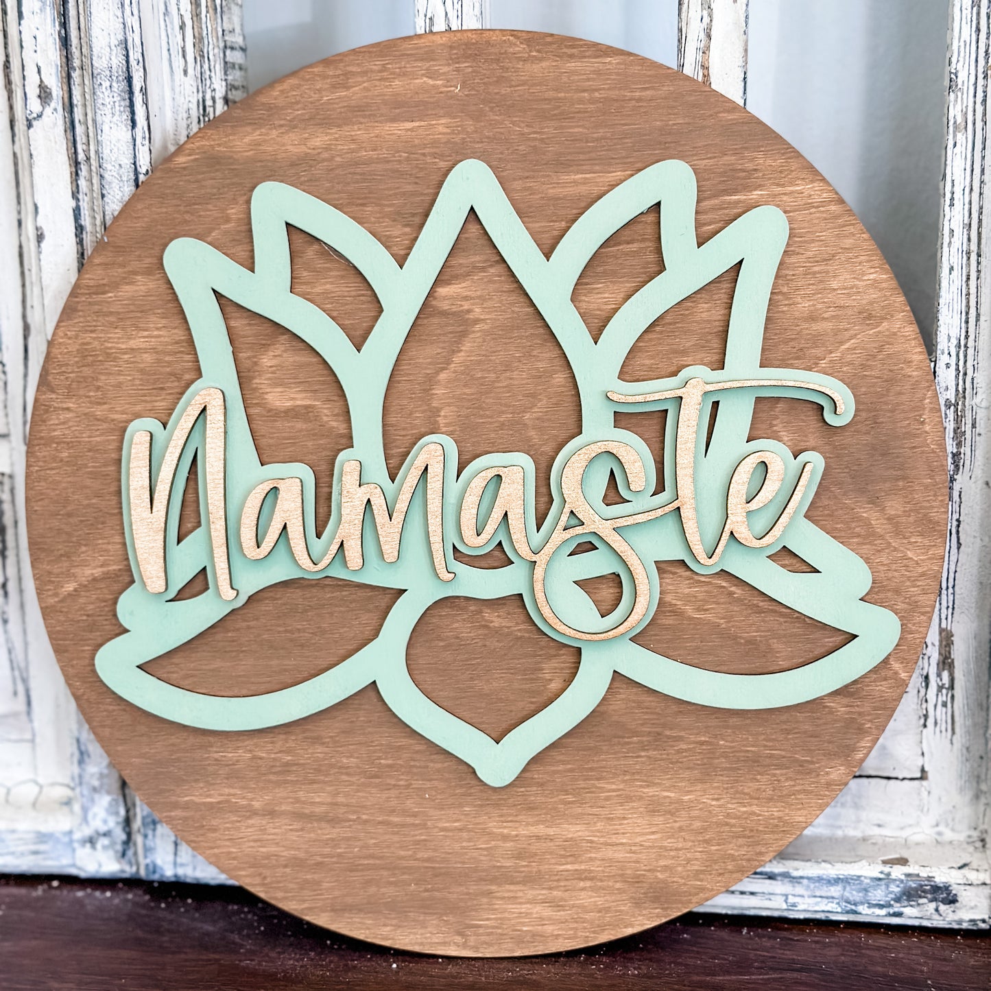 Namaste 10" Door Hanger - Paisley Grace Makery