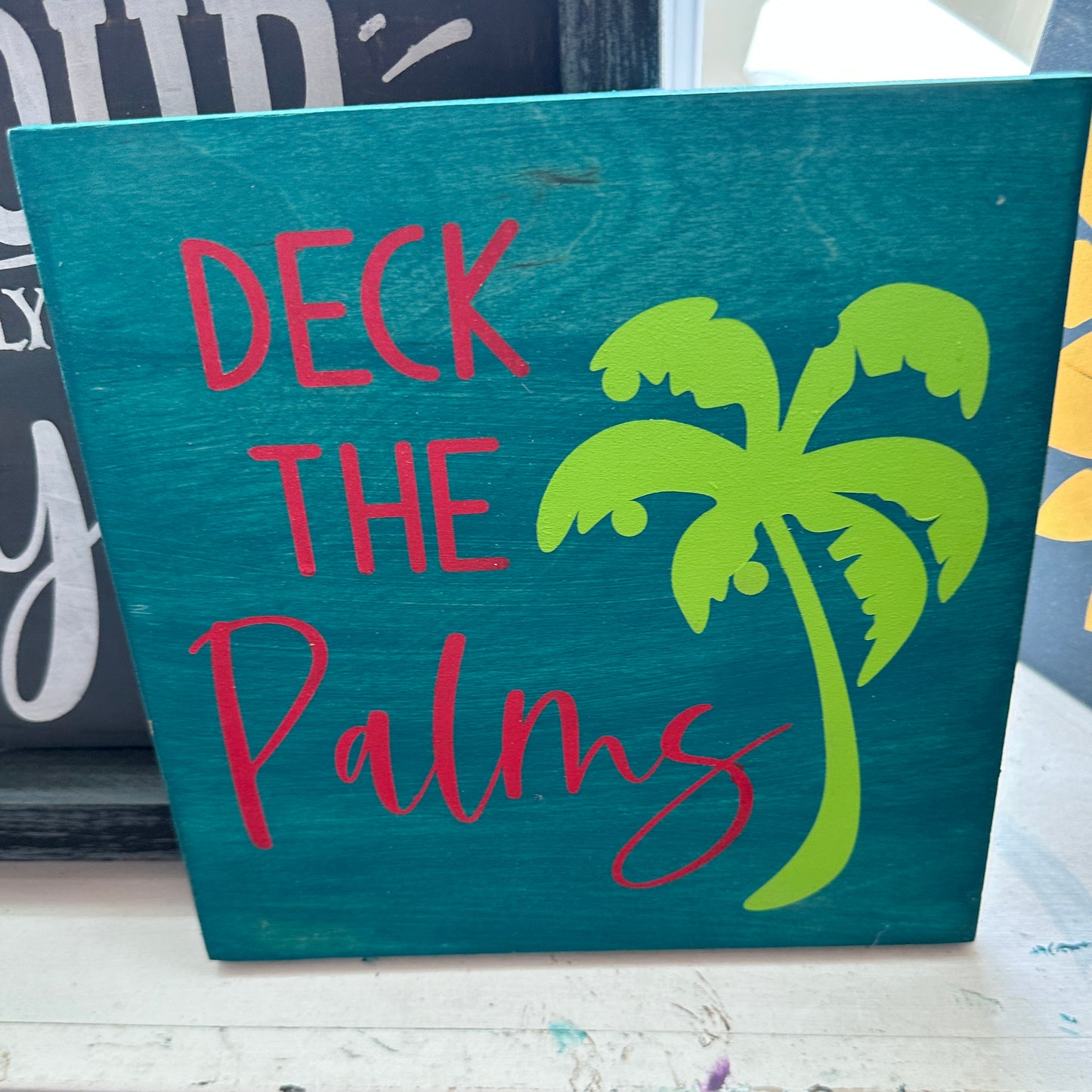 Painted Deck the Palms Mini 8x8" - Paisley Grace Makery