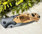 Laser Engraved Pocket Knife - Paisley Grace Makery