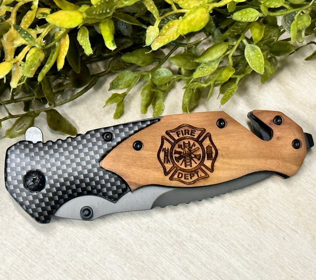 Laser Engraved Pocket Knife - Paisley Grace Makery