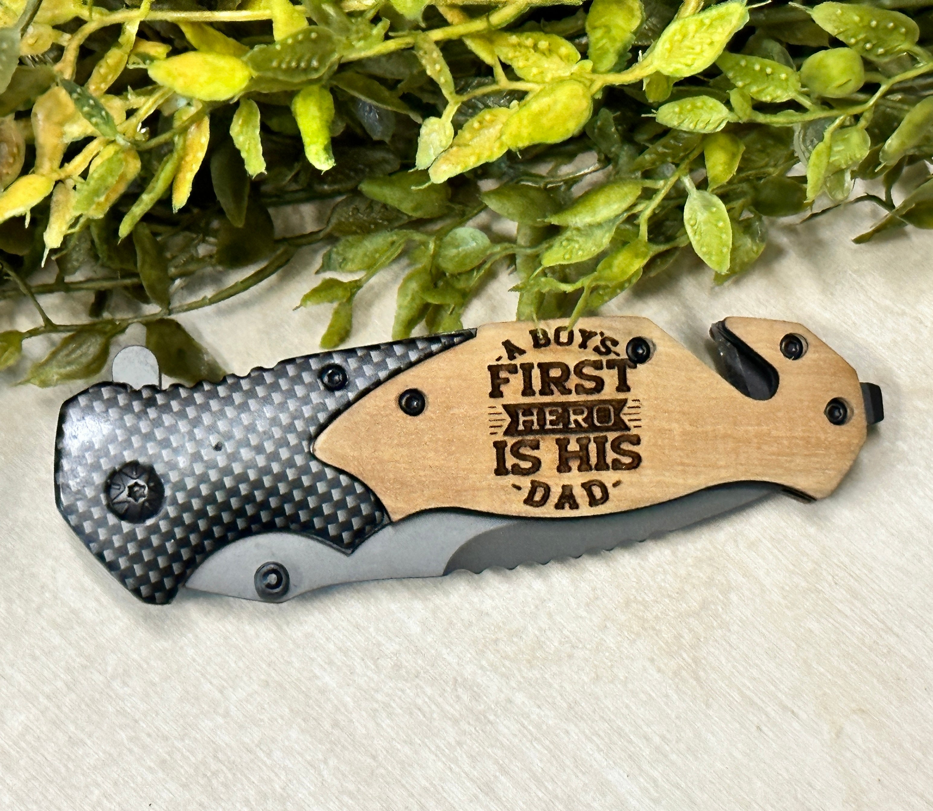 Laser Engraved Pocket Knife - Paisley Grace Makery