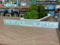 Personalized GPS : Long Shelf Sitter - Paisley Grace Makery