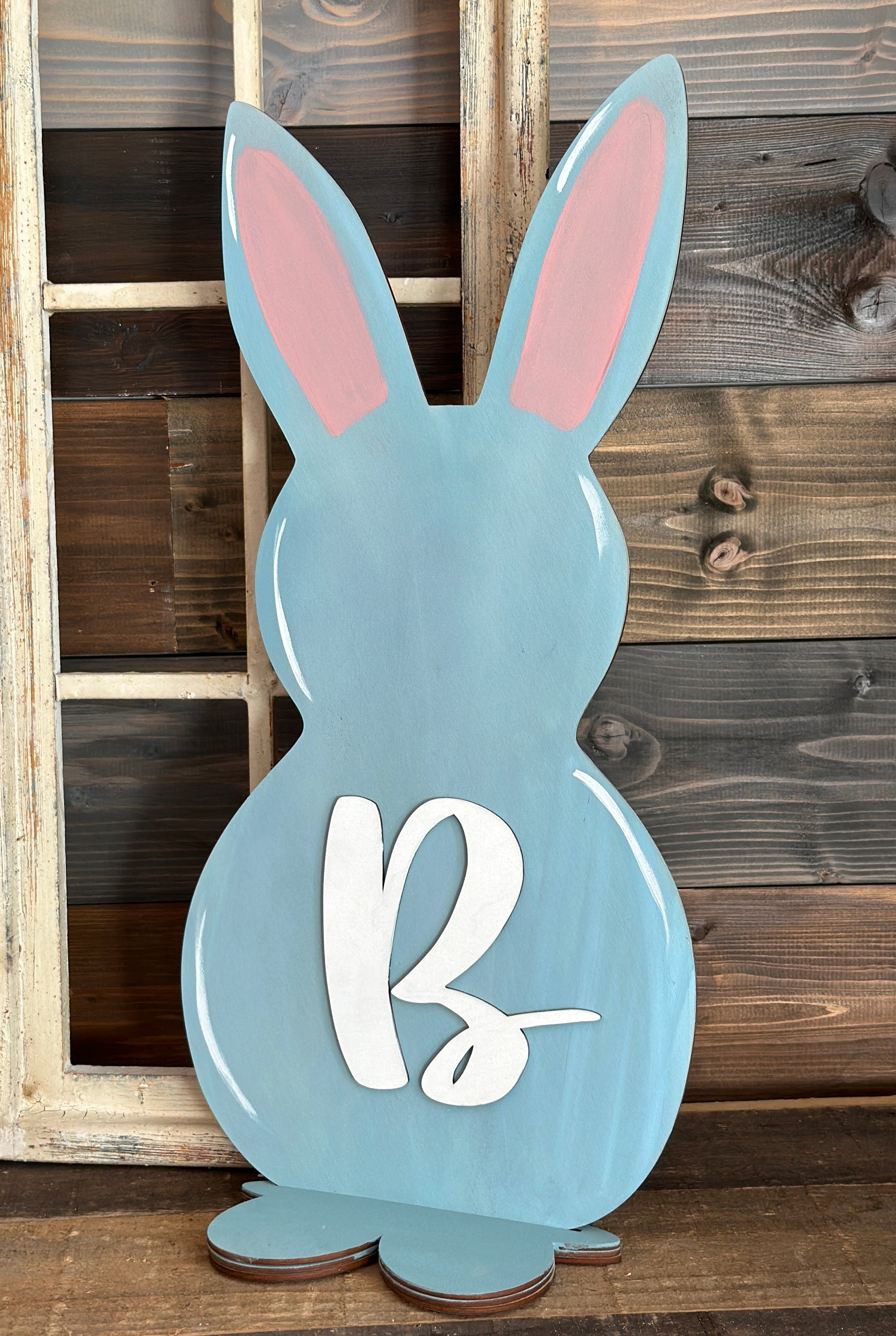 Standing Bunny with Monogram - Paisley Grace Makery