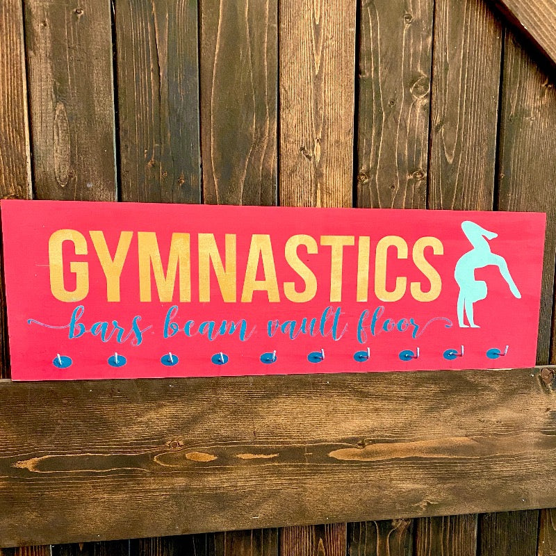 Gymnastics Bars. Beam. Vault. Floor: Medal Holder - Paisley Grace Makery