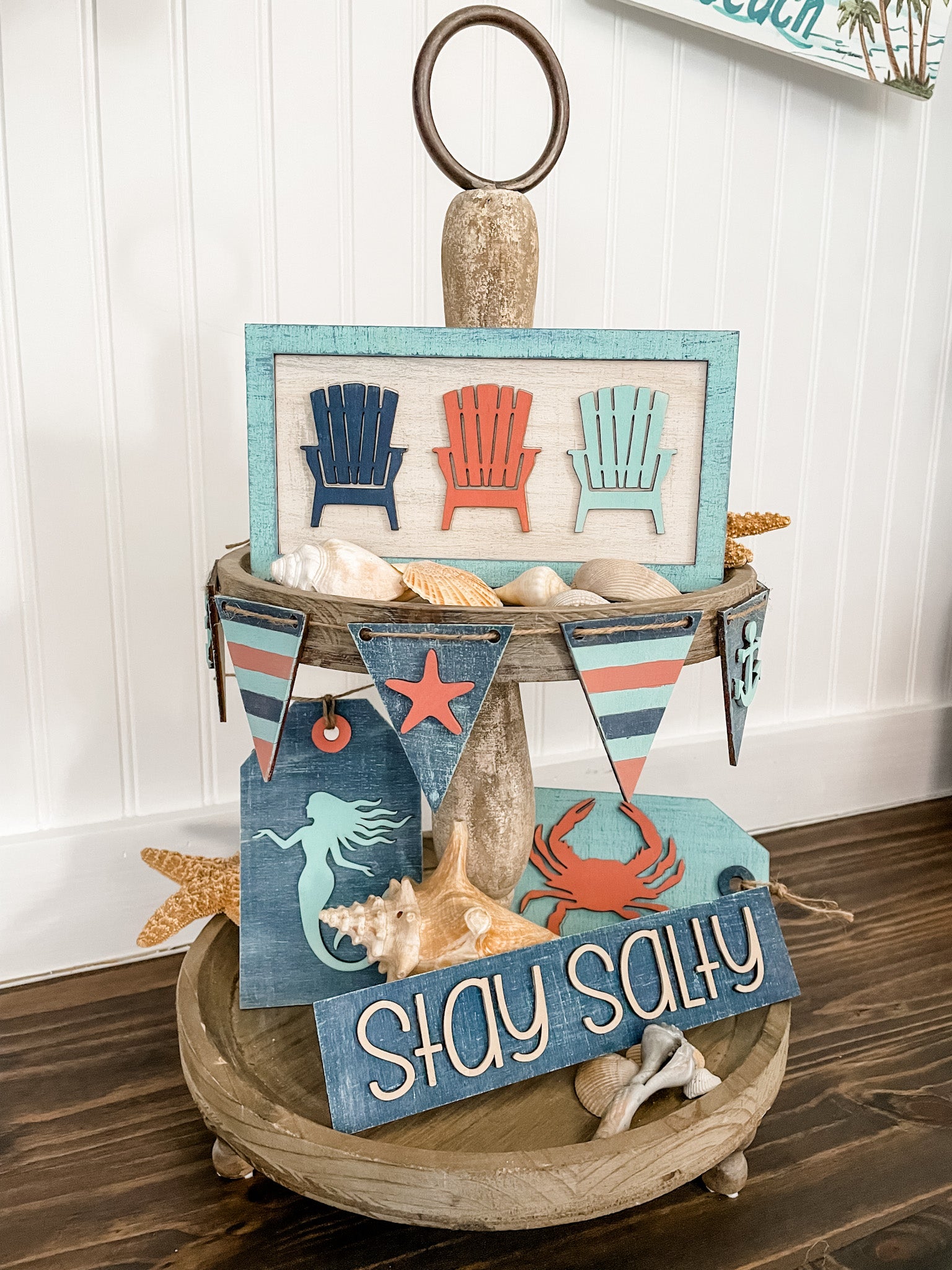 Beachy Stay Salty: Tiered Tray Collections - Paisley Grace Makery