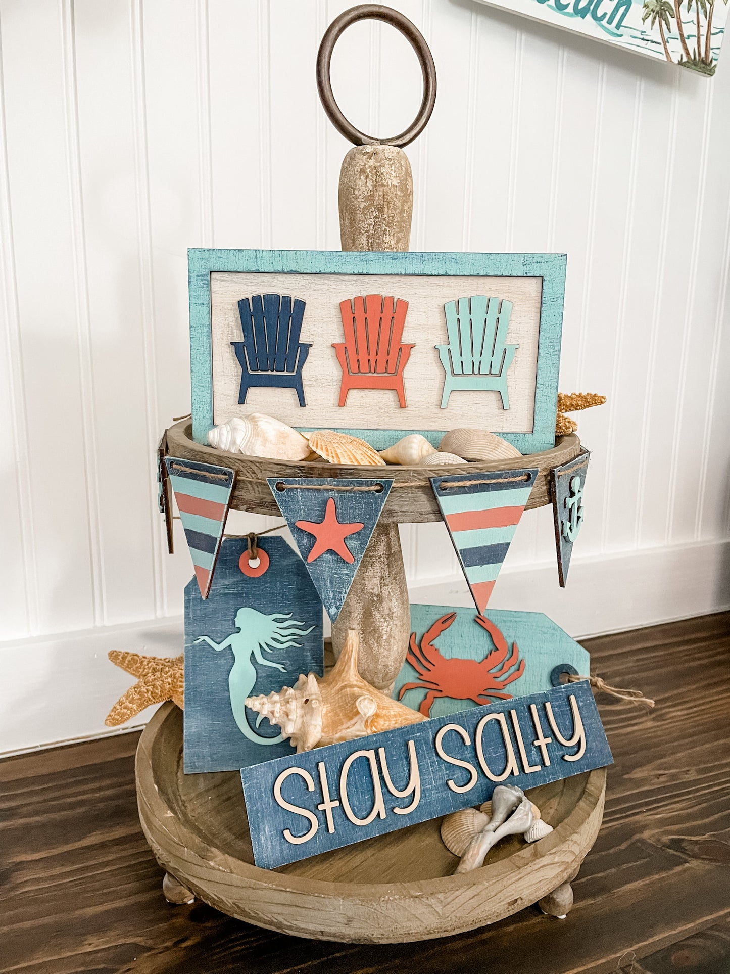 Beachy Stay Salty: Tiered Tray Collections - Paisley Grace Makery