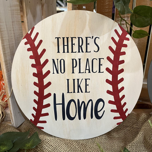 PAINTED There's No Place Like Home Baseball Swappable Disc - Paisley Grace Makery