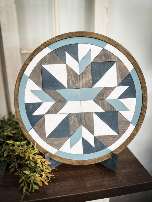 PAINTED Quilt Circle 10"